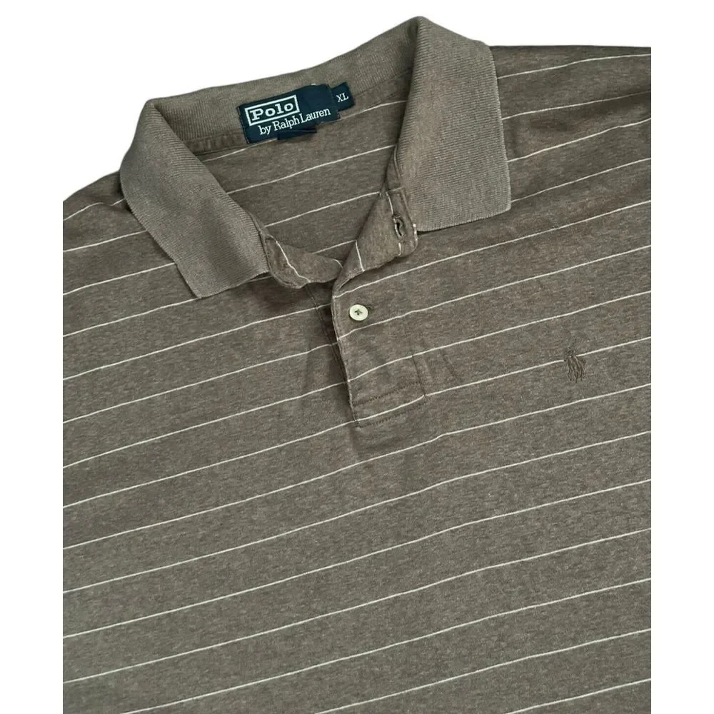 Polo Ralph Lauren Men's Brown‎ Striped Long Sleeve Shirt Size XL